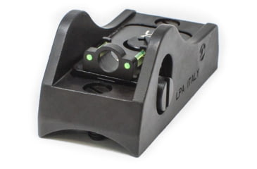 Image of LPA Adjustable Shotgun Rear Sight Screw Down, Fiber Optic Ring, Black, BAR11R+D5