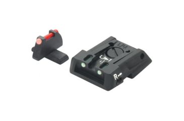 Image of LPA SPF Fiber Optic Adjustable Sight Set For S&W Military and Police M&P, Black, SPF02SW