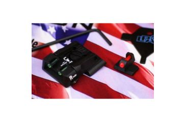 Image of LPA SPF Fiber Optic Adjustable Sight Set For S&W Military and Police M&P, Black, SPF02SW