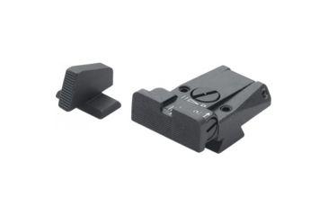 Image of LPA SPR Adjustable Black Serrated Sight Set For Browning Mod - GP Vig, GP MKIII, GP Pract., GP40 S&amp;W, Black, SPR62BN07