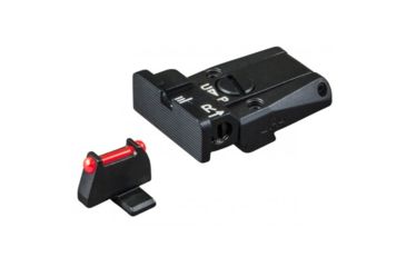 Image of LPA SPR Adjustable Black Serrated Sight Set w/ Red Front For Sig Sauer P220, P225, P226, P228, P320, Black, SPR28SS7F
