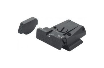 Image of LPA SPR Adjustable Black Target Sight Set For Ruger P85-P89, Black, SPR85RU07