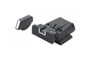 Image of LPA SPR Adjustable White Outline Sight Set For Ruger P90, P91, P93, P94, P95, P97, Black, SPR91RU18