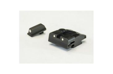 Image of LPA SPS Fully Adjustable White Dot Sight Set For Walther P99, PPQ, PPQM2, No 22 Rimfire, Black, SPS15WA30