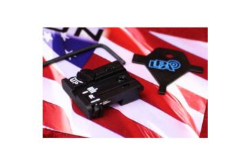 Image of LPA TPU Adjustable Rear Black Serrated Sight Set For Beretta 92,96,98,M9, Stock, Brigadier, 90Two, Black, TPU92BE07