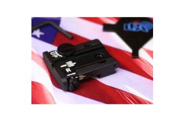 Image of LPA TPU Adjustable Rear Black Serrated Sight Set For Browning High Power Vigilant, Black, TPU55BR07