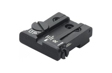 Image of LPA TPU Adjustable Rear Black Serrated Sight Set For Glock 17-23, 25-32, 34, 35, Black, TPU32GL07