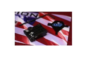 Image of LPA TPU Adjustable Rear Black Serrated Sight Set For Glock 17-23, 25-32, 34, 35, Black, TPU32GL07