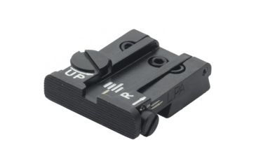 Image of LPA TPU Adjustable Rear Black Serrated Sight Set For Ruger Cal22 Mark2, Black, TPU22RG07