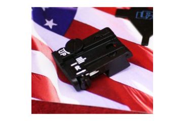 Image of LPA TPU Adjustable Rear Black Serrated Sight Set For Taurus PT92,58,100, Black, TPU29TS07