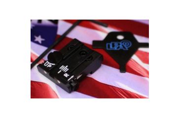 Image of LPA TPU Adjustable Rear White Dot Sight Set For Glock 17-23, 25-32, 34, 35, Black, TPU32GL30