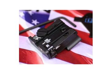 Image of LPA TPU Adjustable Rear White Dot Sight Set For S&amp;W Cal. 9, 40 3rd Gen, Black, TPU91SW30