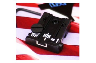 Image of LPA TPU Adjustable Rear White Outline Sight Set For Browning High Power Sport, Black, TPU60BS18