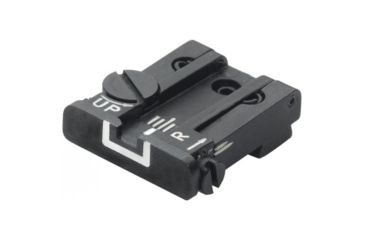 Image of LPA TPU Adjustable Rear White Outline Sight Set For Glock 17-23, 25-32, 34, 35, Black, TPU32GL18