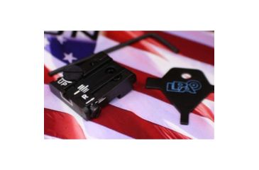 Image of LPA TPU Adjustable Rear White Outline Sight Set For Glock 17-23, 25-32, 34, 35, Black, TPU32GL18