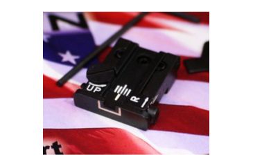 Image of LPA TPU Adjustable Rear White Outline Sight Set For Glock 17-23, 25-32, 34, 35, Black, TPU32GL18