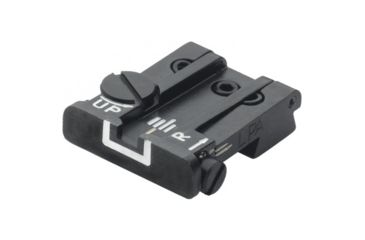Image of LPA TPU Adjustable Rear White Outline Sight Set For Taurus PT92,58,100, Black, TPU29TS18