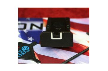 Image of LPA TRT Adjustable Rear Target White Outline Sight Set, TRT92BW-18, Black, TRT92BW18