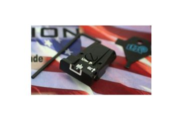 Image of LPA TRT Adjustable Rear White Outline Sight For Tanfoglio Match, Stock 2, Stock 3 and Custom 1911, Black, TRT96TA18