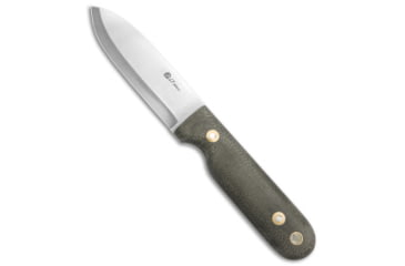 Image of LT Wright Knives Bushcrafter Scandi Fixed Blade Knife, 4.00in, O1, Spear Point Blade, Micarta, Green Handle, Green/Gray, 8.50 inch, BHQ-147312