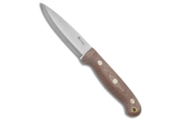 Image of LT Wright Knives GNS Scandi Fixed Blade Knife, 4.50in, O1, Spear Point Blade, Micarta, Brown Handle, Brown/Gray, 9.50 inch, BHQ-67456