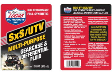 Image of Lucas Oil Synthetic Multi-Purpose Gearcase and Differential Fluid, ATV Accessories, 11224