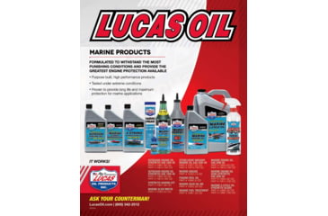 Image of Lucas Oil Synthetic SAE 10W-40 Outboard Engine Oil FC-W, 6x1, Quart, 10662