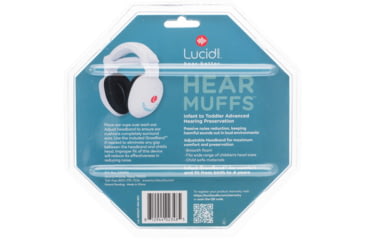 Image of Lucid Audio HearMuffs Baby Hearing Protection, White, LA-INFANT-PM-WH