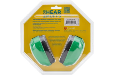 Image of Lucid Audio HearMuffs Kids Hearing Protection, Green, LA-KIDS-PM-GR