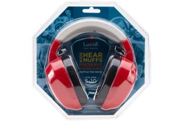 Image of Lucid Audio HearMuffs Kids Hearing Protection, Red, LA-KIDS-PM-RD