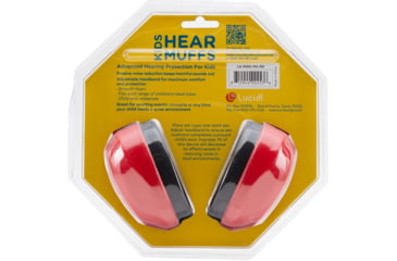 Image of Lucid Audio HearMuffs Kids Hearing Protection, Red, LA-KIDS-PM-RD