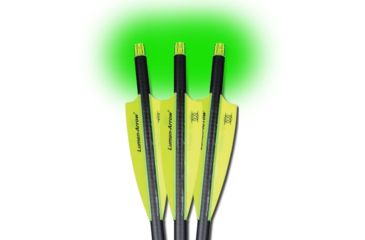 Image of Lumenok 22in Carbon Bolt w/Flat Ends, 3-Pack, Green BECF223G