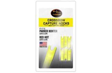 Image of Lumenok Cap Capture Unlit Crossbow Nock, Yellow, 6-Pk, CAP-UNL