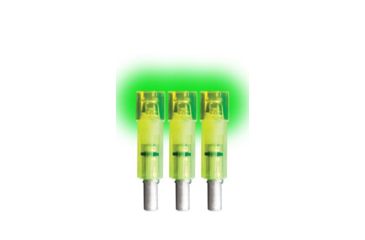 Image of Lumenok Lighted Crossbow Nock Full Metal Jacket Flat Bolt Ends, 3-Pack, Green FMJF3G