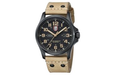 Image of LUMINOX Atacama Field Day Date Watch, Black/Tan, 45mm A.1925