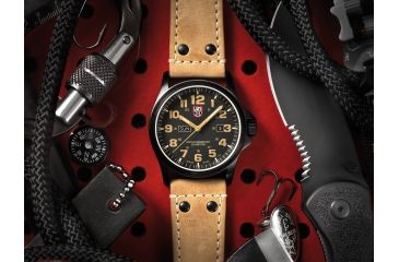 Image of LUMINOX Atacama Field Day Date Watch, Black/Tan, 45mm A.1925