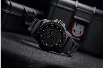 Image of Luminox Master Carbon SEAL Military Dive Watch, Black/Gold, 46mm, XS.3805.NOLB.SET
