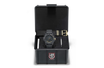 Image of Luminox Master Carbon SEAL Military Dive Watch, Black/Gold, 46mm, XS.3805.NOLB.SET