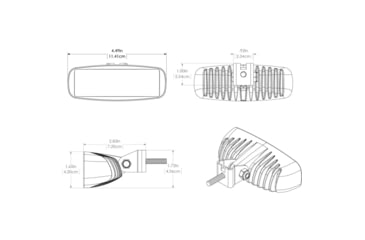 Image of Lumitec Caprera2 1000 Lumens LED Dimming Floodlight, Black Finish, White/Red, 101218