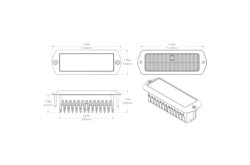 Image of Lumitec Capri2 Flush Mount 1000 Lumens LED Dimming Flood Light w/ Black Housing, White/Red, 101187