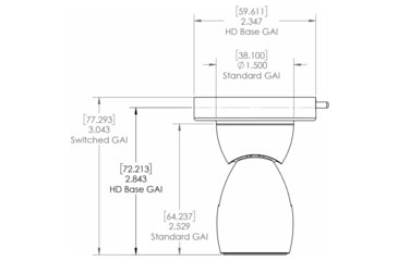 Image of Lumitec GAI2 333 Lumens Heavy-Duty Base Dimming Light w/ Built-In Switch / White Housing, Warm White, 111929