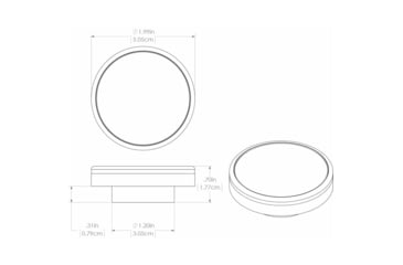 Image of Lumitec Halo 160 Lumens LED Flush Mount Down Light w/ Red/Blue Non Dimming / White Dimming, Brushed Finish, 112808