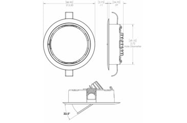 Image of Lumitec Mirage 305 Lumens LED Positionable Down Dimming Light w/ Bezel, White Bezel, White, 115123