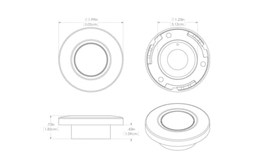 Image of Lumitec Orbit 210 Lumens LED Flush Mount Down Non-Dimming Light, Brushed Finish, White, 112503