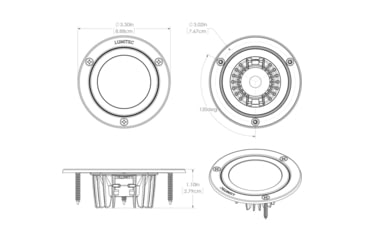 Image of Lumitec Shadow 380 Lumens LED Flush Mount Down Light, White Finish, Spectrum RGBW, 114127