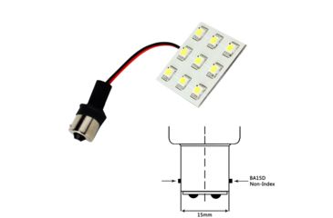 Image of Lunasea Lighting Bayonet 9 LED 12VAC / 10-30VDC/2W/149 Lumens BA15D Bulb, Warm White, LLB-269W-21-00