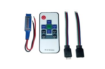 Image of Lunasea Lighting Multifunction Indoor RGB LED Controller w/Buttons /RF Remote 5/12/24 VDC, LLB-45AR-08-02