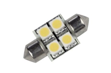 Image of Lunasea Lighting Single-Sided 10-30VDC/0.7W/60 Lumens 4 LED Festoon Light, Warm White, LLB-202W-21-00