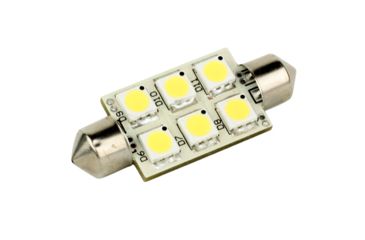 Image of Lunasea Lighting Single-Sided 10-30VDC/1.5W/97 Lumens 6 LED Festoon Light, Warm White, LLB-186W-21-00