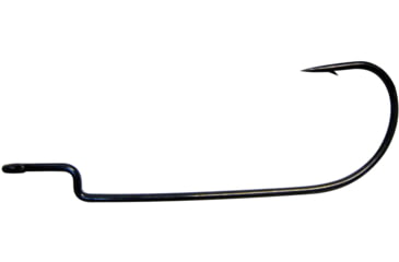 Image of Lunker City 0 Slug-Go Hook, Cone Cut Point, 1X Long Shank, Standard Wire, Offset, Black Nickel, Size 8/0, 5 Per Bag, 8005